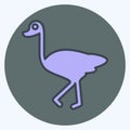 Icon Ostrich. related to Domestic Animals symbol. simple design editable. simple illustration