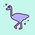 Icon Ostrich. related to Domestic Animals symbol. simple design editable. simple illustration