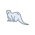 Color illustration icon for Otter, lutra and musteline Royalty Free Stock Photo