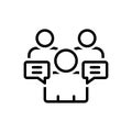 Black line icon for Ours Counsel, adviser and consultant
