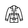 Black line icon for Outerwear, apperel and jacket