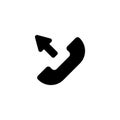 Icon. Outgoing call symbol