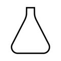 Icon Outline Bottle isolated on white background. Magic Potion in Flask. Vector illustration for your design, game, card, web. Royalty Free Stock Photo