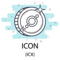 ICON outline coin Royalty Free Stock Photo