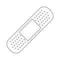 The icon outlines the patch. A thin strip of fabric on which an adhesive mass is applied. The patch is a dosage form in the form o