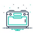 Mix icon for Oven, kitchen and hot Royalty Free Stock Photo
