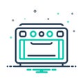 Mix icon for Oven, kitchen and household Royalty Free Stock Photo