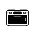 Black solid icon for Oven, kitchen and hot Royalty Free Stock Photo
