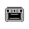 Black solid icon for Oven, kitchen and household Royalty Free Stock Photo