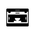 Black solid icon for Oven, microwave and electrical Royalty Free Stock Photo