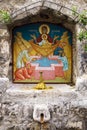 Icon over the holy source in Kotor, Montenegro Royalty Free Stock Photo