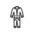 Black line icon for Overalls, workwear and template