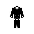 Black solid icon for Overalls, workwear and clothes