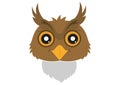 Icon of Owl Face. Animals. Vector Owl Face