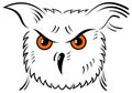 Icon owl vector Royalty Free Stock Photo