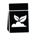 Icon package with seeds. Paper packaging of seeds for planting. Gardening and agriculture.