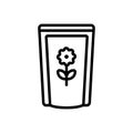 Black line icon for Packet, bag and container Royalty Free Stock Photo