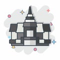 Icon Pagoda. related to Cambodia symbol. comic style. simple design editable. simple illustration Royalty Free Stock Photo