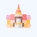 Icon Pagoda. related to Cambodia symbol. flat style. simple design editable. simple illustration Royalty Free Stock Photo