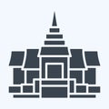 Icon Pagoda. related to Cambodia symbol. glyph style. simple design editable. simple illustration Royalty Free Stock Photo