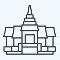 Icon Pagoda. related to Cambodia symbol. line style. simple design editable. simple illustration Royalty Free Stock Photo