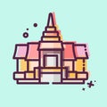 Icon Pagoda. related to Cambodia symbol. MBE style. simple design editable. simple illustration Royalty Free Stock Photo