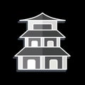 Icon Pagoda. related to Chinese New Year symbol. glossy style. simple design editable. simple illustration