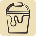 Icon Paint Bucket. suitable for Paint Art Tools symbol. hand drawn style. simple design editable Royalty Free Stock Photo