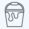Icon Paint Bucket. suitable for Paint Art Tools symbol. line style. simple design editable. design template vector. simple Royalty Free Stock Photo