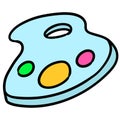 Icon paint palette, doodle icon image