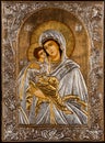 Orthodox Icon of Virgin Mary and Jesus