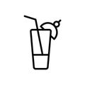 Black line icon for Palmer, cocktail and drink