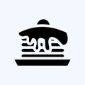 Icon Pancake. suitable for Bakery symbol. glyph style. simple design editable. design template vector. simple illustration