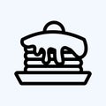 Icon Pancake. suitable for Bakery symbol. line style. simple design editable. design template vector. simple illustration