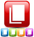 Icon with Paper sheets, pair of papers, stacked papers symbol Royalty Free Stock Photo