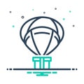 Mix icon for Parachute, airdrop and transport