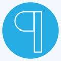 Icon Paragraph. related to Graphic Design Tools symbol. blue eyes style. simple design editable. simple illustration. simple