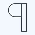 Icon Paragraph. related to Graphic Design Tools symbol. line style. simple design editable. simple illustration. simple vector