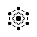 Black solid icon for Parameters, cogwheel and setup