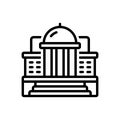 Black line icon for Parliamentary, building and democratic