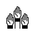 Black solid icon for Participate, partake and engage Royalty Free Stock Photo