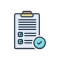 Color illustration icon for Passed, departed and worksheet