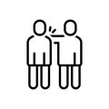 Black line icon for Pat, human and friend Royalty Free Stock Photo