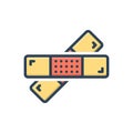 Color illustration icon for Patch, mend and repair Royalty Free Stock Photo