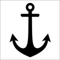 icon pattern black anchor on a white background. vector illustration Royalty Free Stock Photo