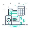 Mix icon for Payable, banking and amount