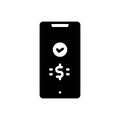 Black solid icon for Paying, electronics and online Royalty Free Stock Photo
