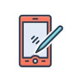 Color illustration icon for Pda, phone and wireless Royalty Free Stock Photo