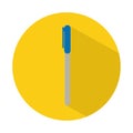 Icon of a pen in flat style. Vector illustration. Royalty Free Stock Photo