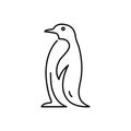 Black line icon for Penguin, adelie and spheniscidae
